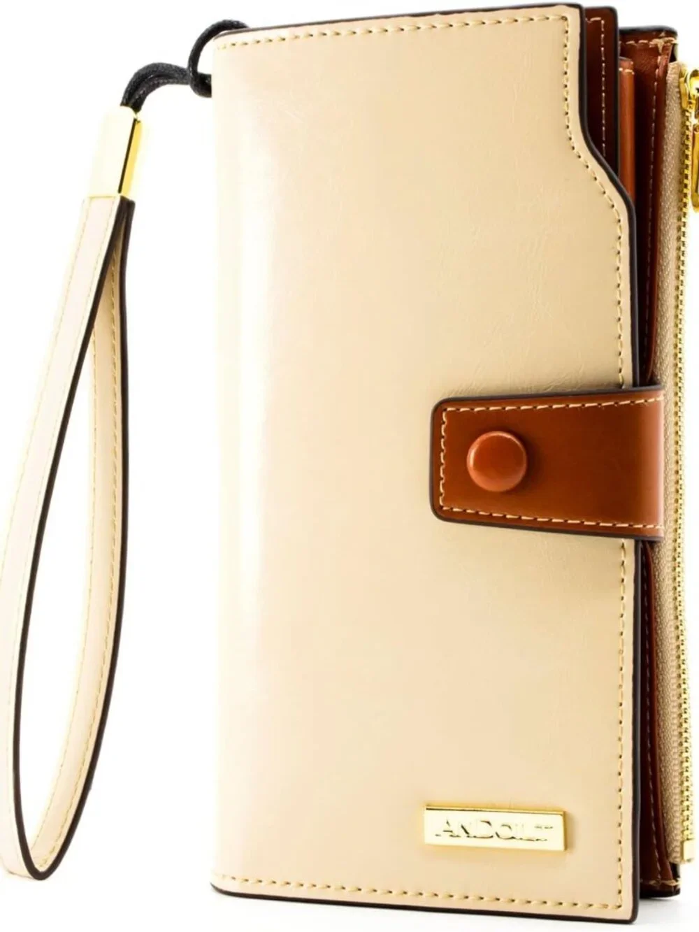 Stylish Women's Genuine Leather RFID Wallet Clutch with Phone Pocket & Card